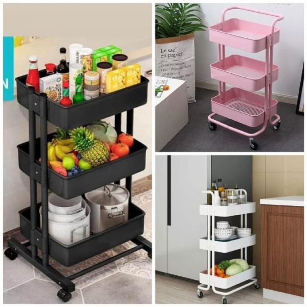 3-Tier Movable Trolley
