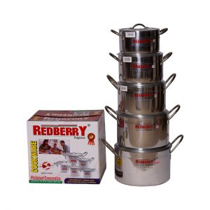 10 Pcs Stainless Steel Redberry Cookware Set